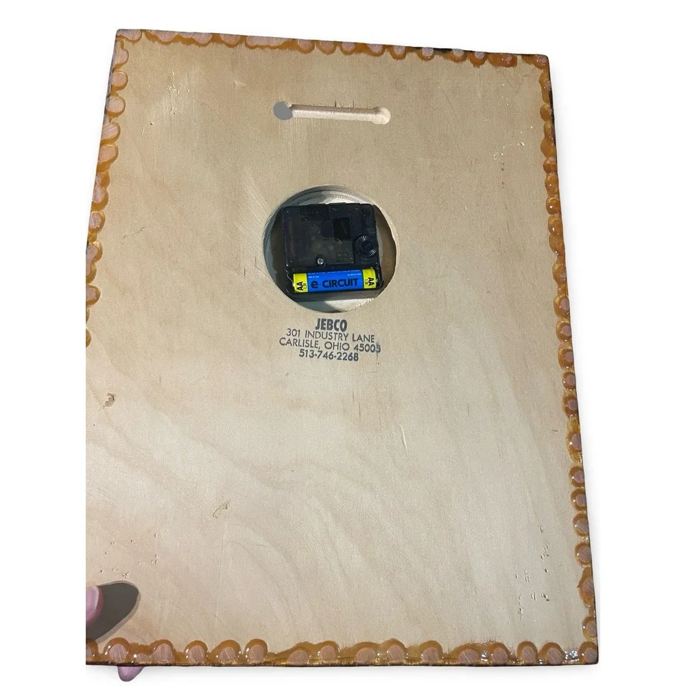 Vintage Ford Oval Logo Wood Wall Clock Retro‎ Automotive Decor Collectible